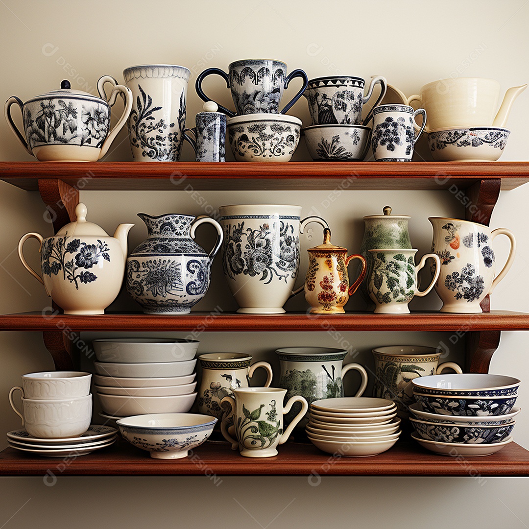 Vários tipos de louças