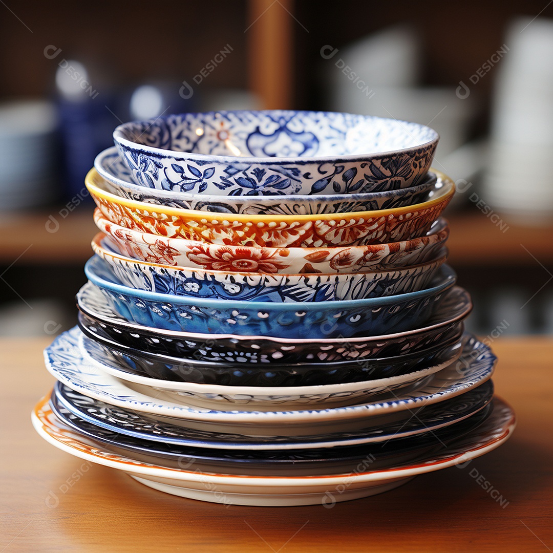 Vários tipos de louças