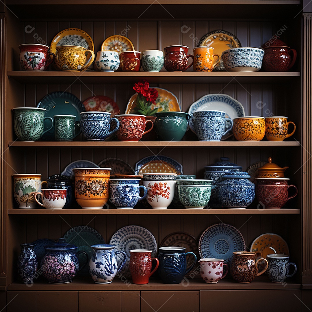 Vários tipos de louças