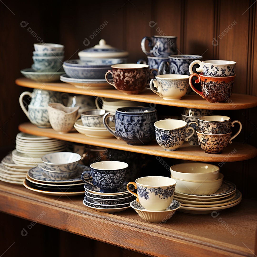 Vários tipos de louças