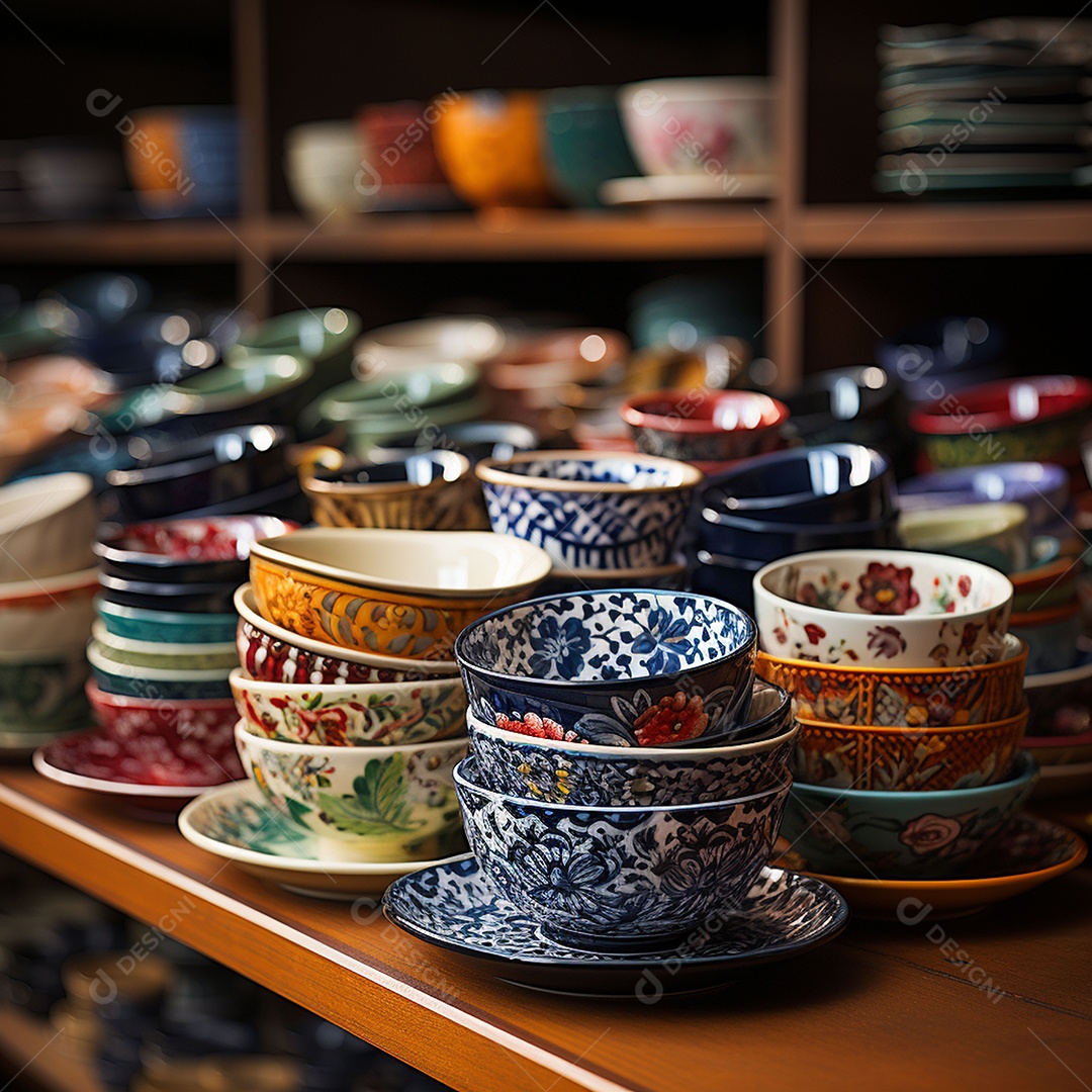 Vários tipos de louças