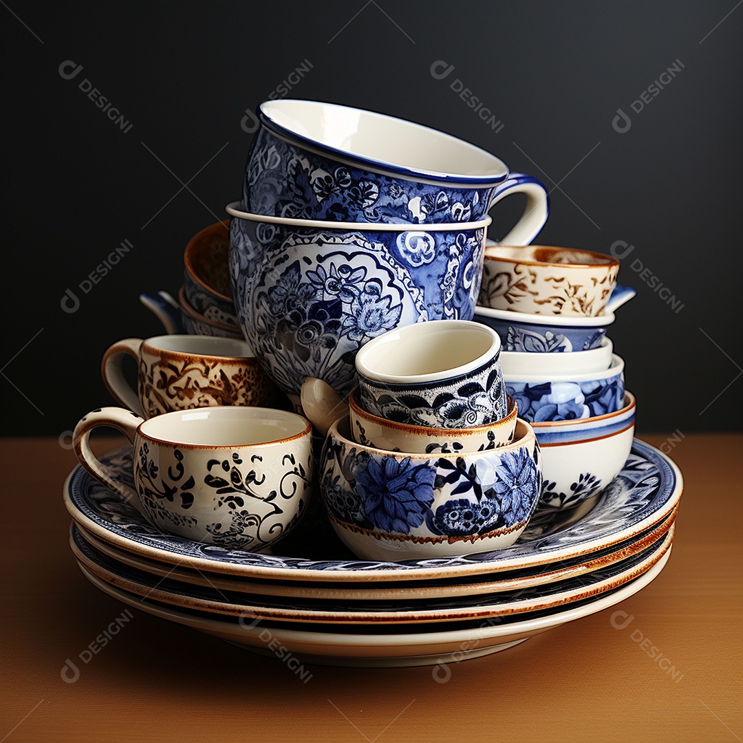 Vários tipos de louças