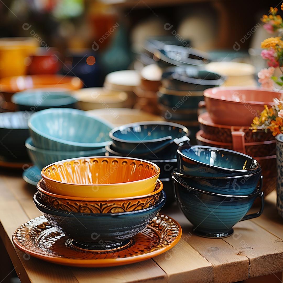 Vários tipos de louças