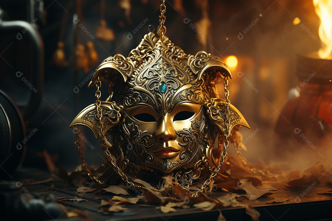 Linda máscara de carnaval