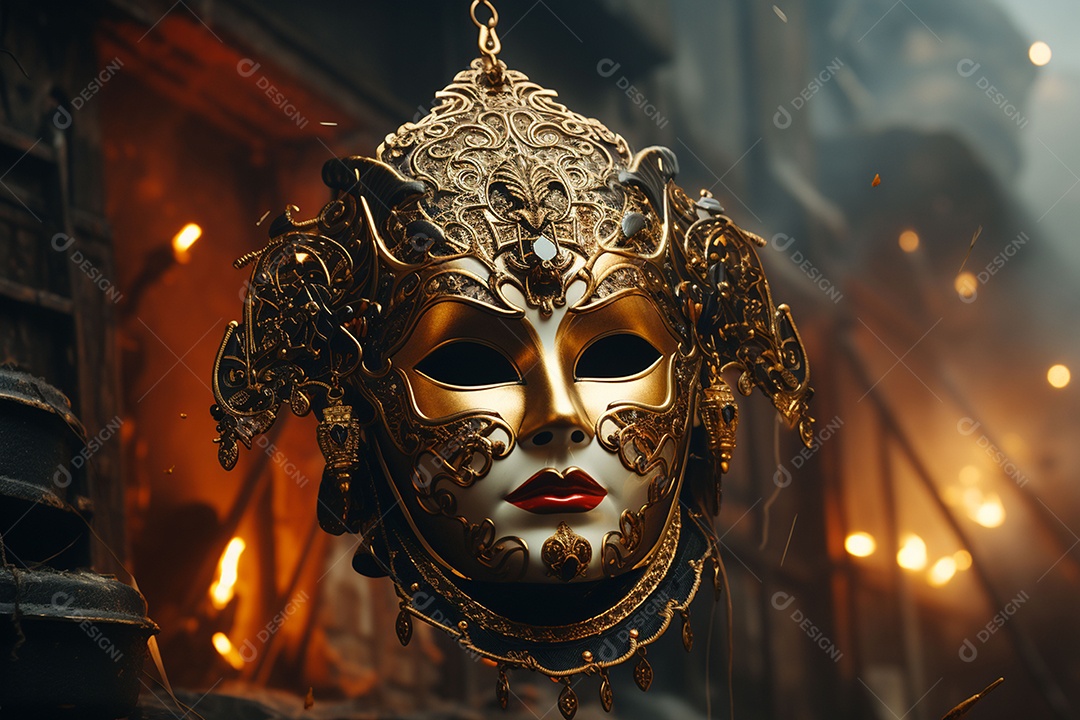 Linda máscara de carnaval