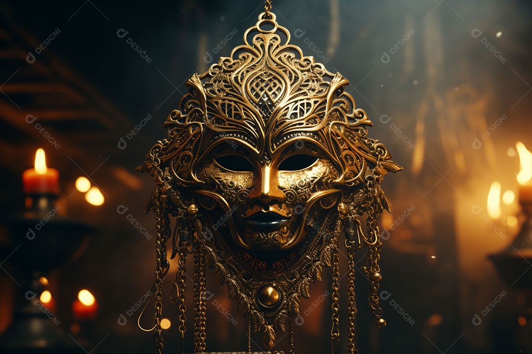 Linda máscara de carnaval