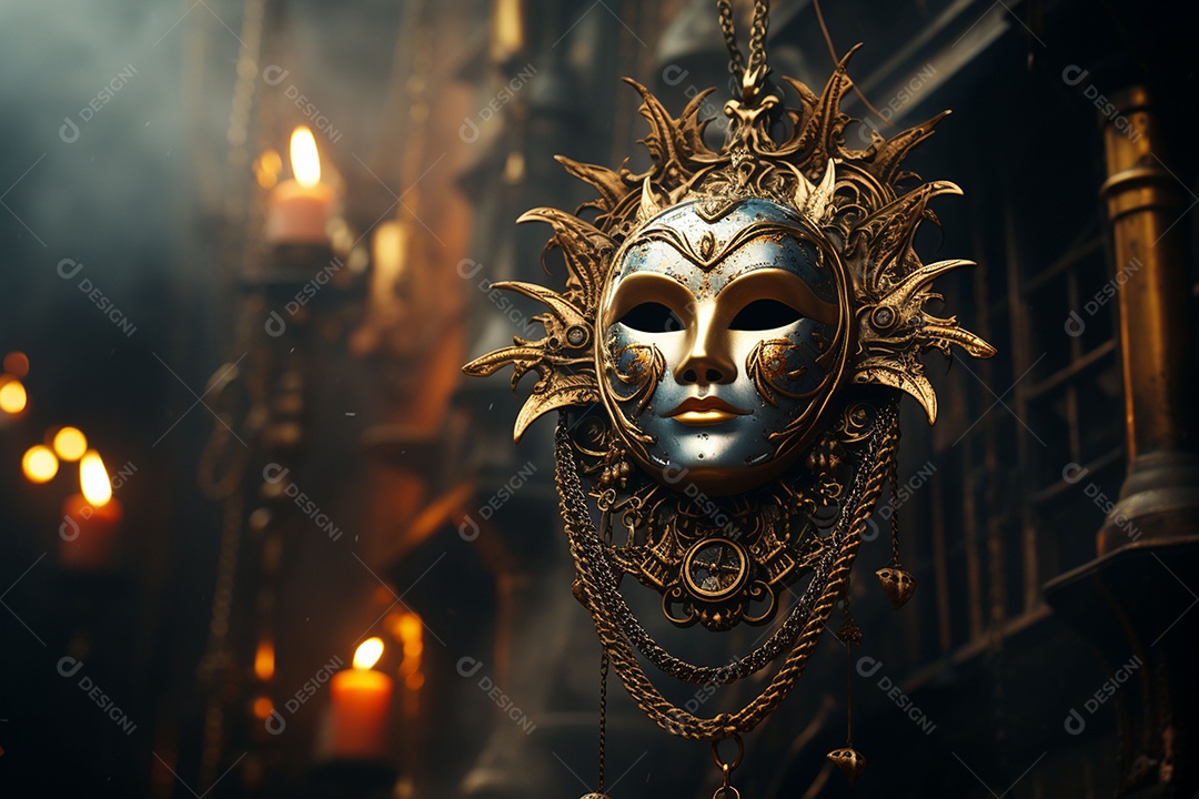 Linda máscara de carnaval