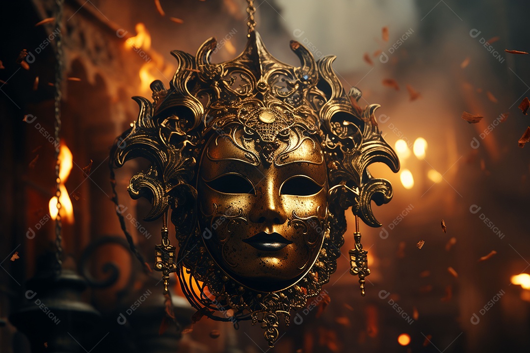 Linda máscara de carnaval