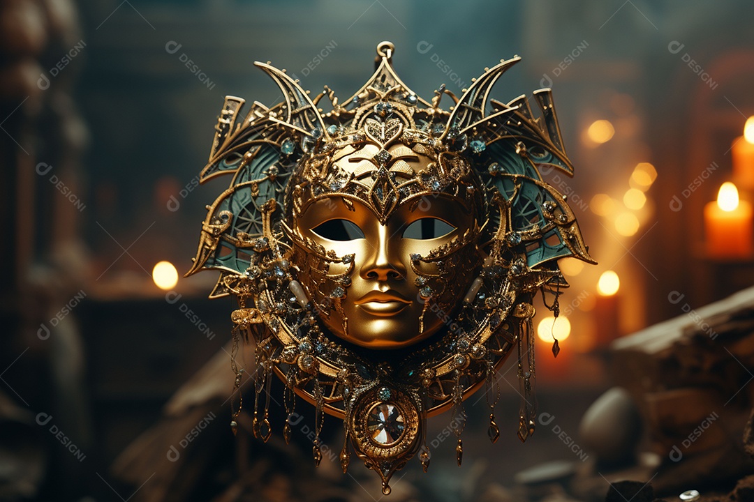 Linda máscara de carnaval