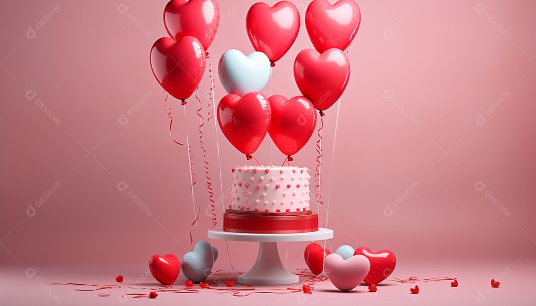 Bolo doce com balões