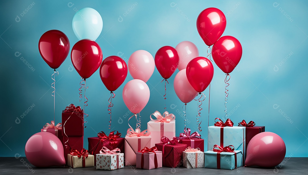 Bolo doce com balões