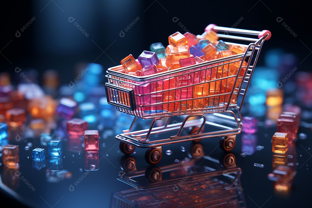 Composição digital do carrinho de compras
