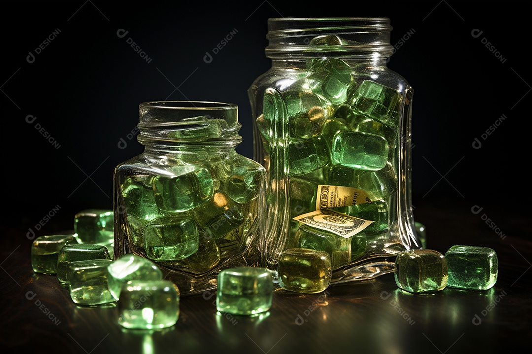 Cifrão feito de vidro