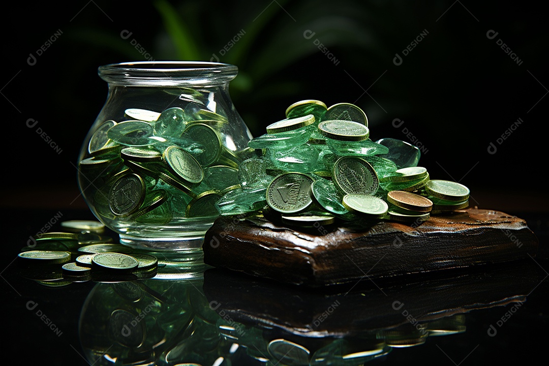 Cifrão feito de vidro