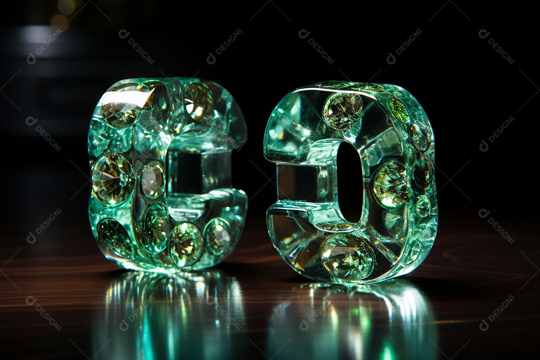 Cifrão feito de vidro