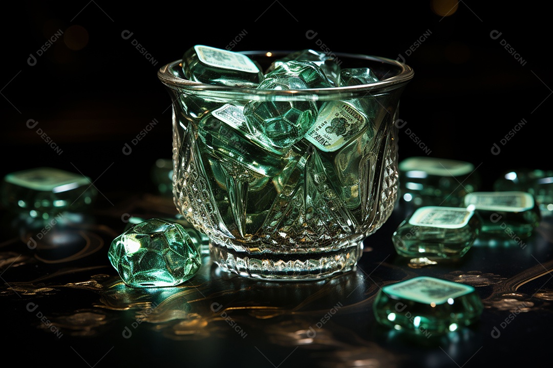 Cifrão feito de vidro