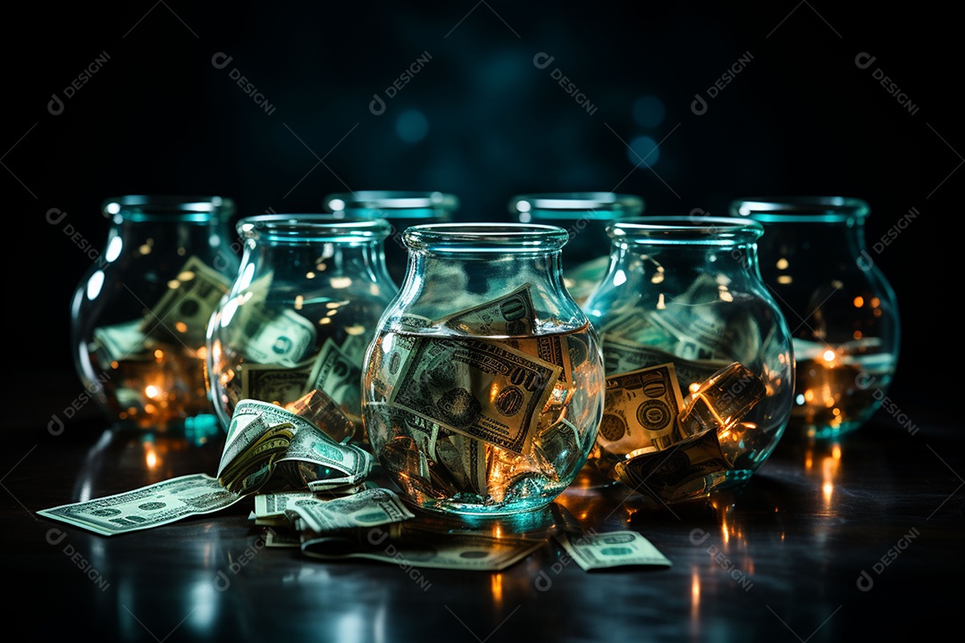 Cifrão feito de vidro