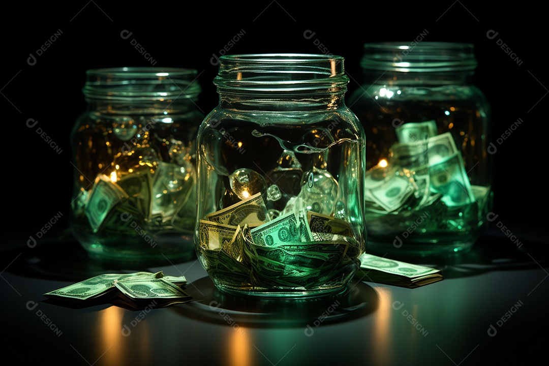 Cifrão feito de vidro