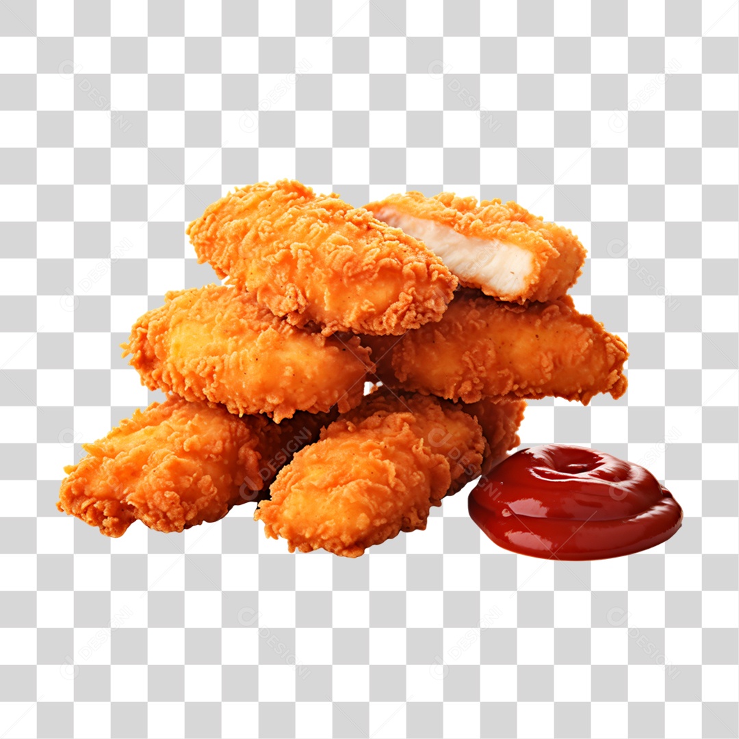 Porção de Frango Frito PNG Transparente