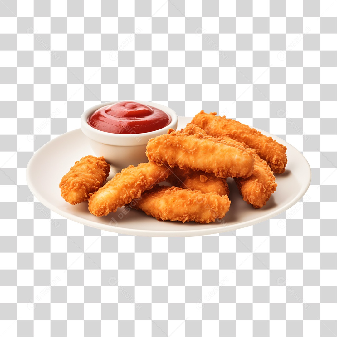 Porção de Frango Frito PNG Transparente