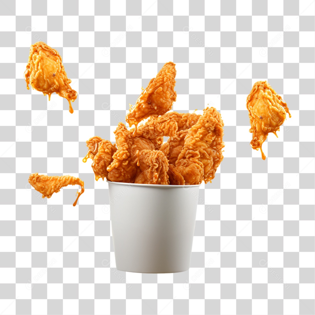 Porção de Frango Frito PNG Transparente
