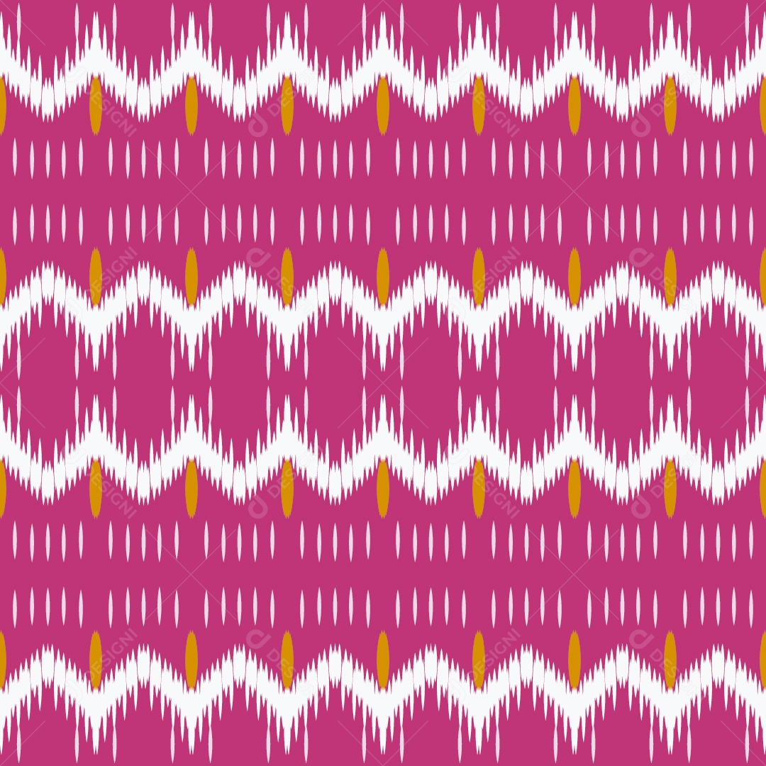 Ilustração de Padrão Tribal Rosa Amarelo e Branco Vetor EPS