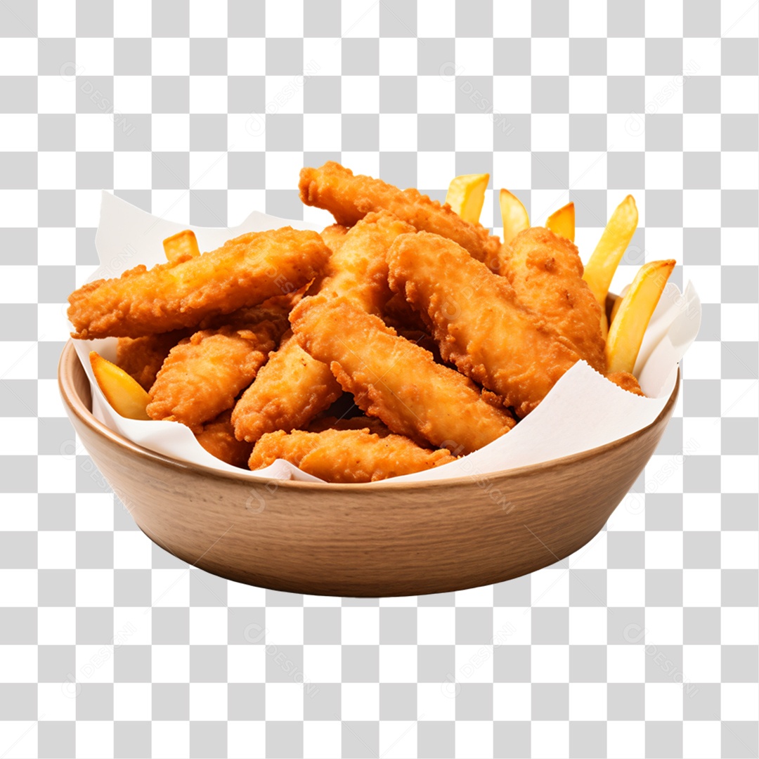 Porção de Frango Frito PNG Transparente