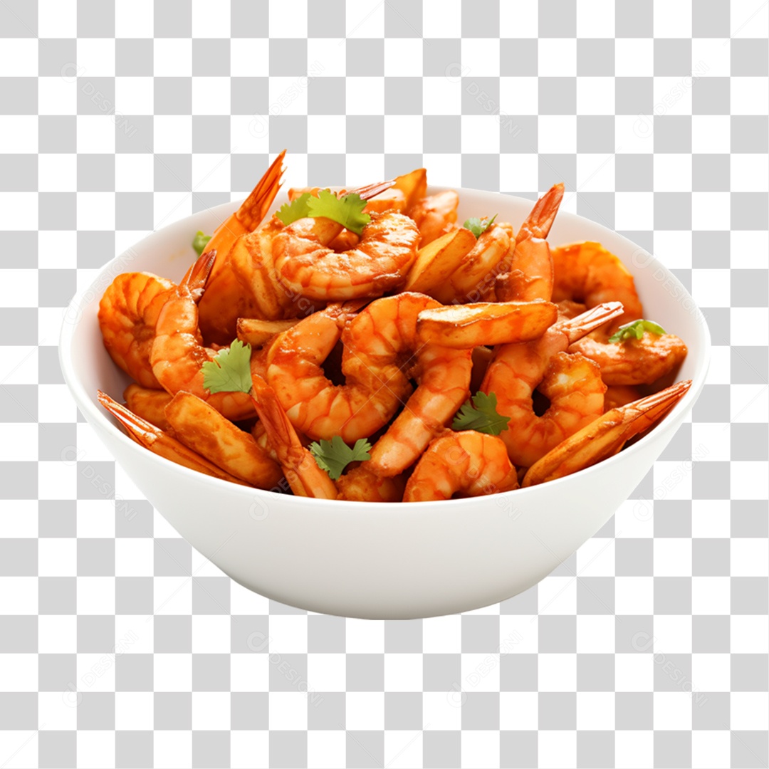 Porção de Camarões PNG Transparente