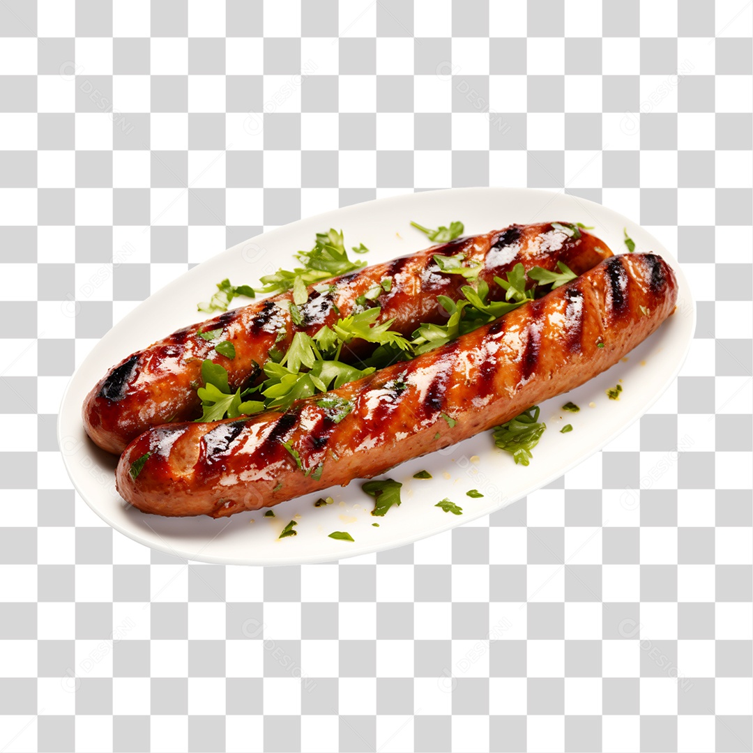 Linguiça Assada PNG Transparente