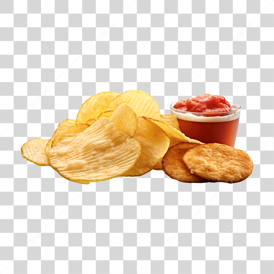 Porção de Batatas PNG Transparente