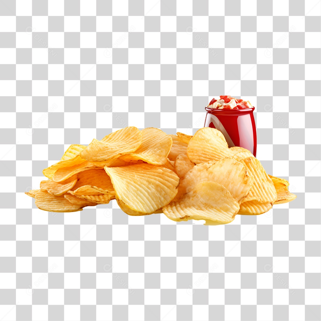 Porção de Batatas PNG Transparente