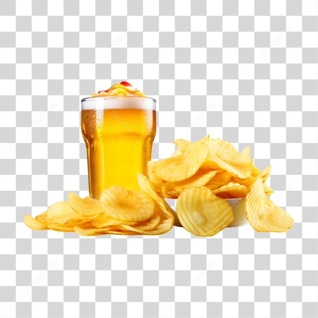 Porção de Batatas PNG Transparente