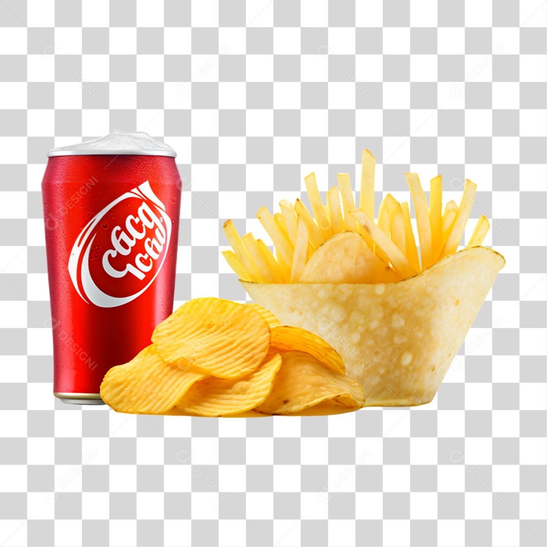 Porção de Batatas PNG Transparente