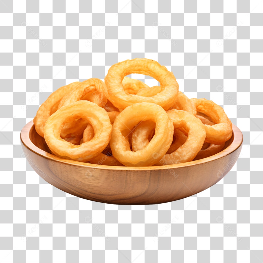 Anel de Cebola Fritas PNG Transparente