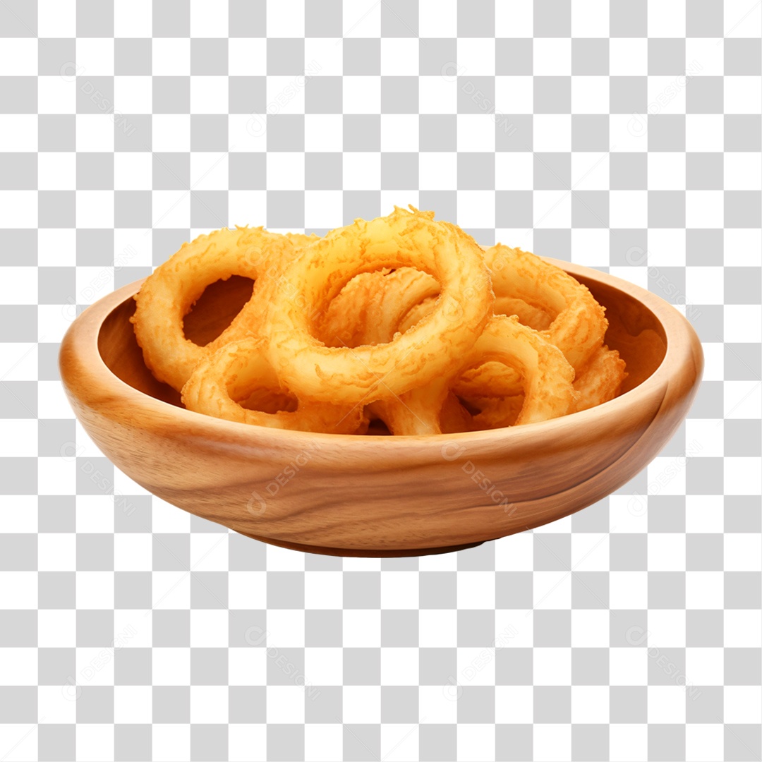 Anel de Cebola Fritas PNG Transparente