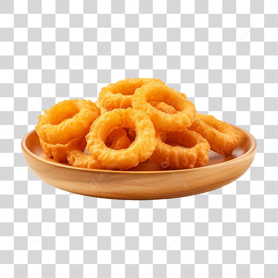 Anel de Cebola Fritas PNG Transparente