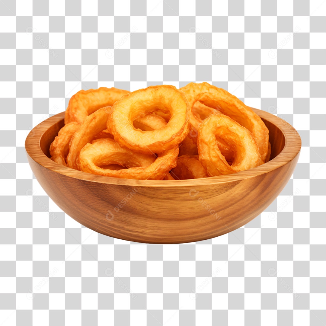 Anel de Cebola Fritas PNG Transparente