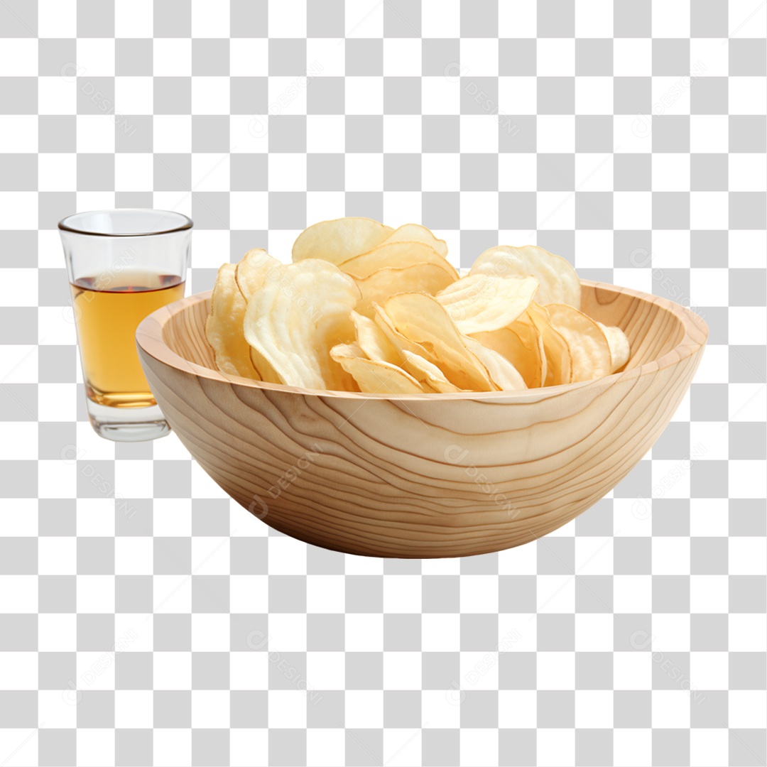 Porção de Batata Frita com Bebida PNG Transparente