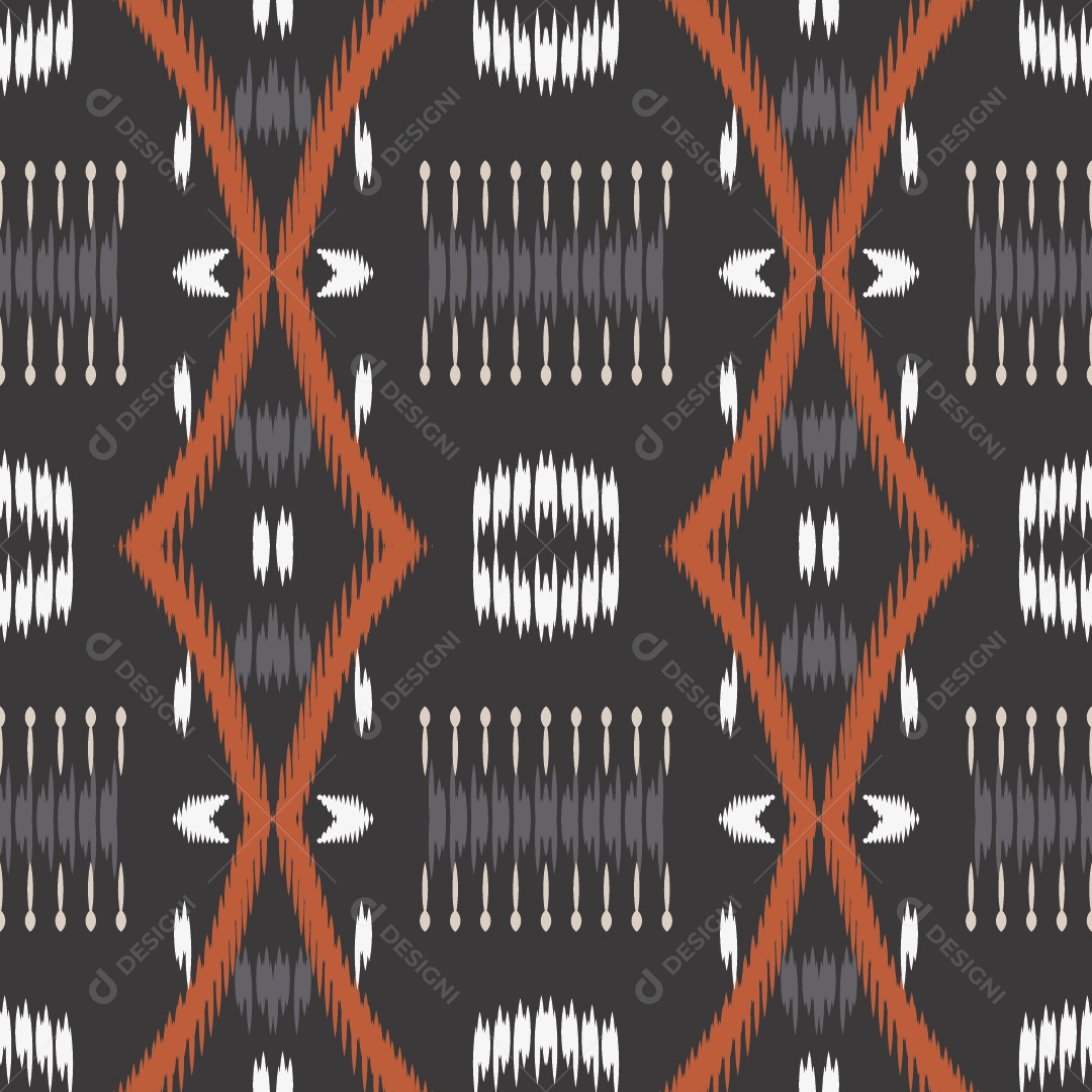 Padrão Tribal Colorido Ilustração Vetor EPS