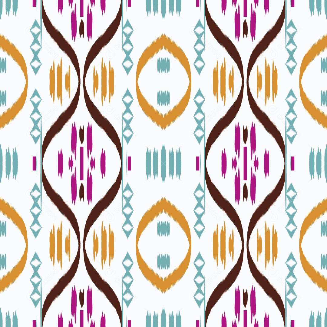 Padrão Tribal Colorido Ilustração Vetor EPS