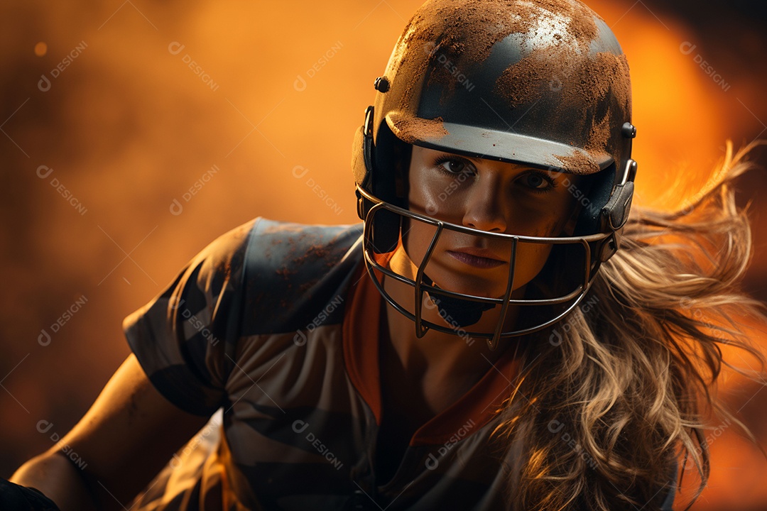 Jogadora de críquete usando equipamento de proteção