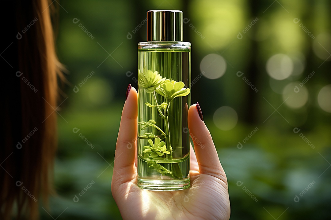 Produto cosmético em tubo de vidro