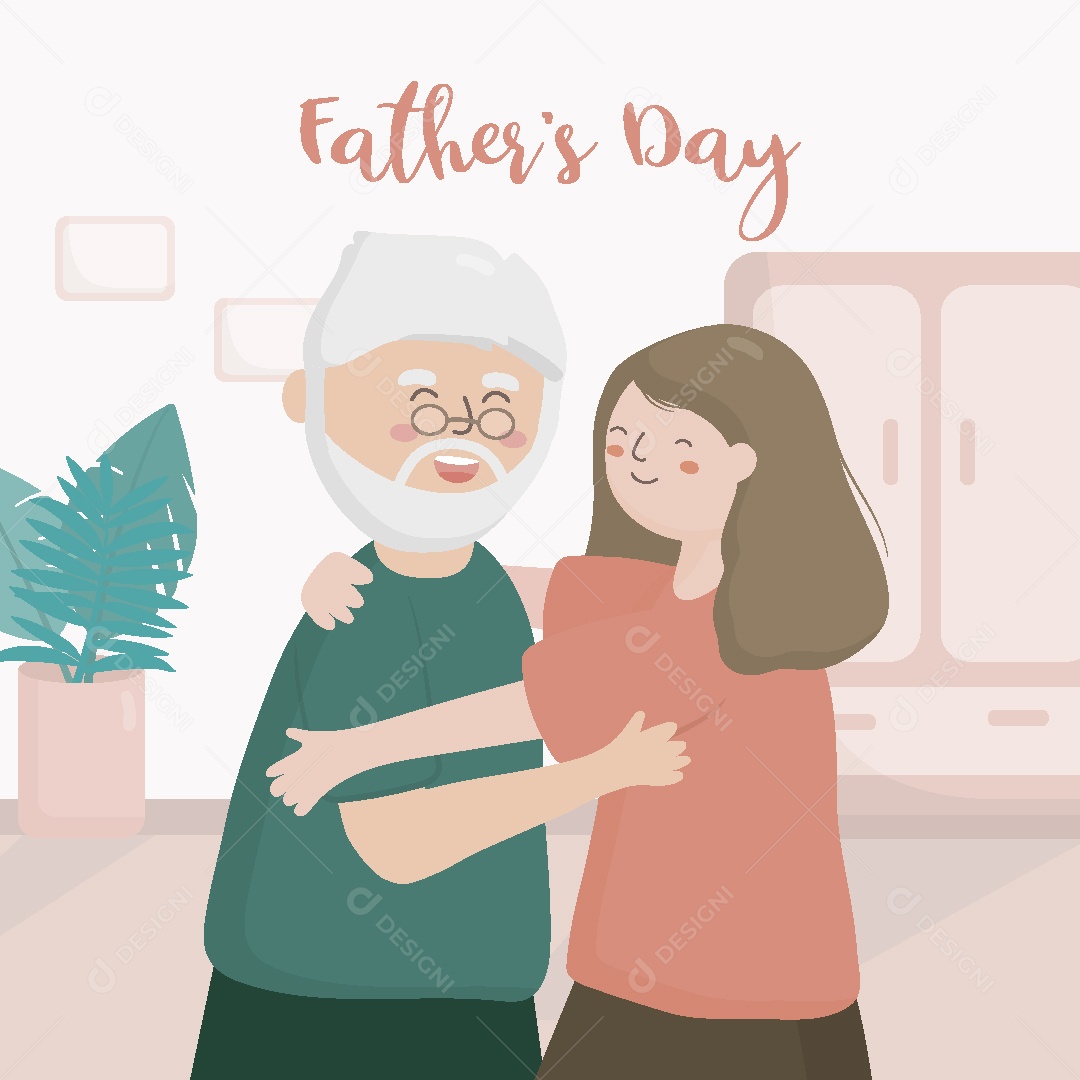 Feliz Dia dos Pais Ilustração Vetor EPS