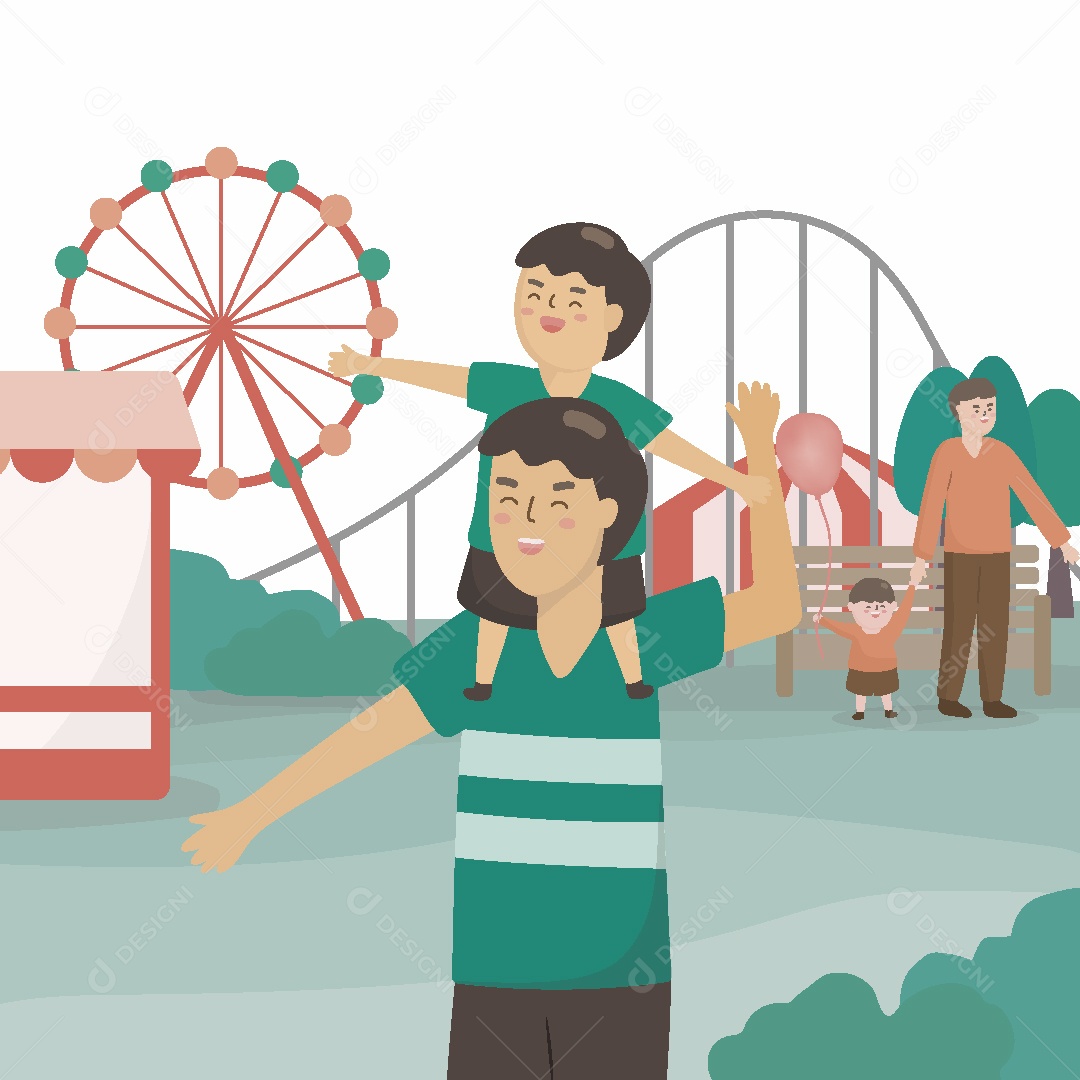 Feliz Dia dos Pais Ilustração Vetor EPS