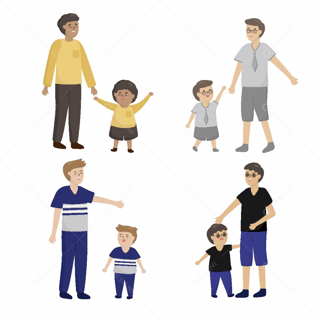 Feliz Dia dos Pais Ilustração Vetor EPS