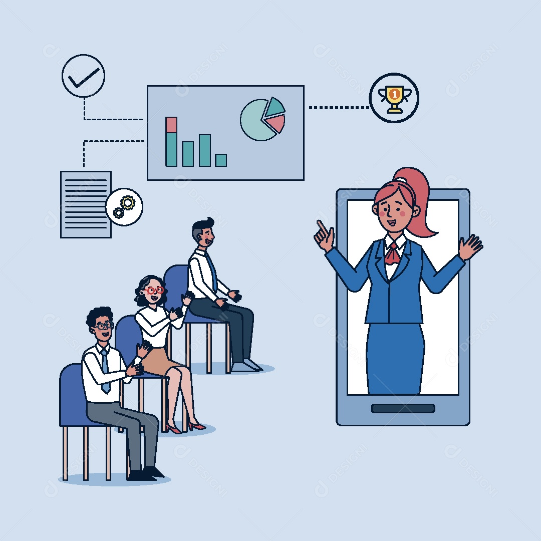 Mulher de Negócios Ilustração Vetor EPS