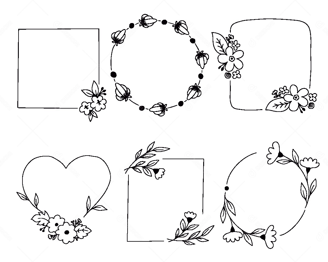 Conjunto de Molduras Ilustração Vetor EPS