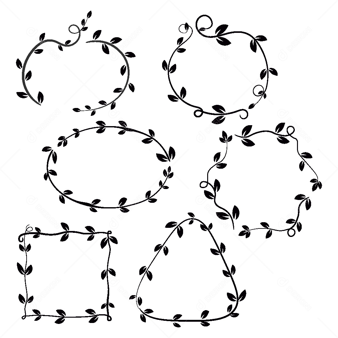 Conjunto de Molduras Ilustração Vetor EPS