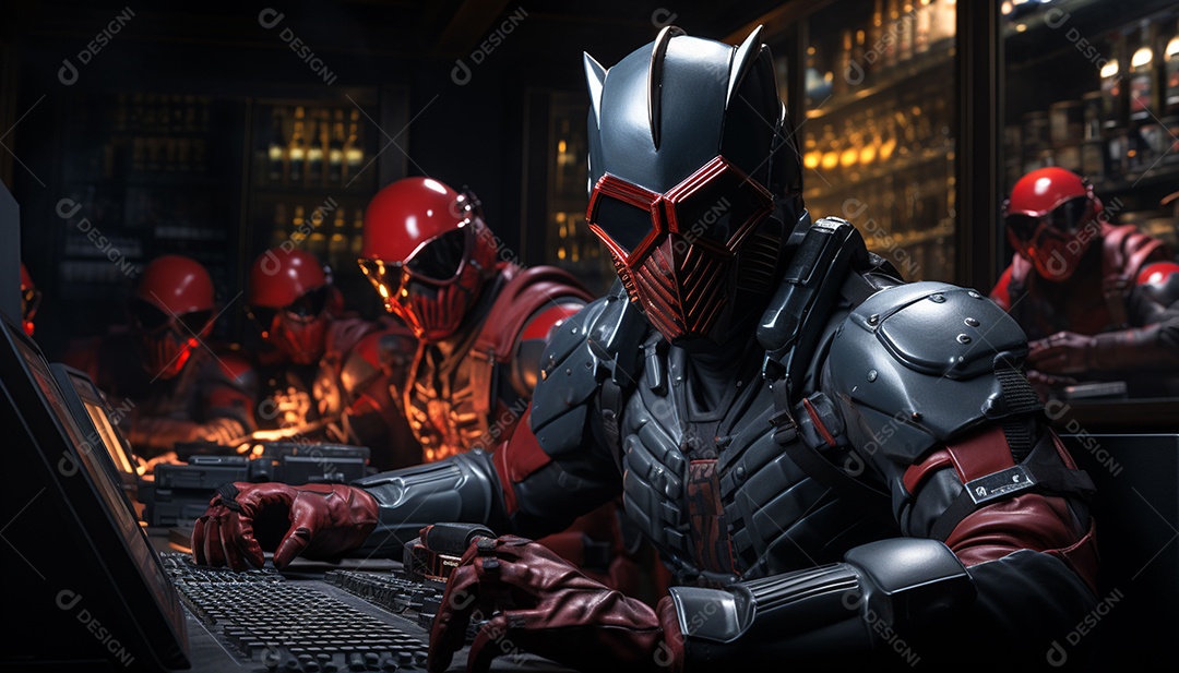 Hacker com capuz sobre fundo escuro