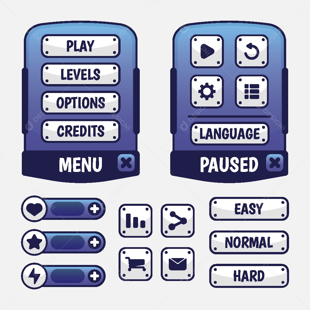 Menu de Games Ilustração Vetor EPS